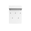 Pannello appendiabiti bianco lucido antracite ATRIUM 80x115x25