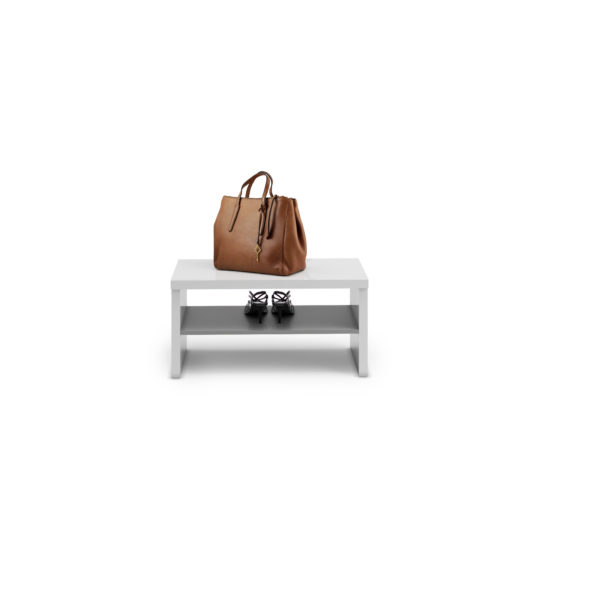 Panca ingresso bianco lucido antracite ATRIUM 80x50x40 - immagine 2