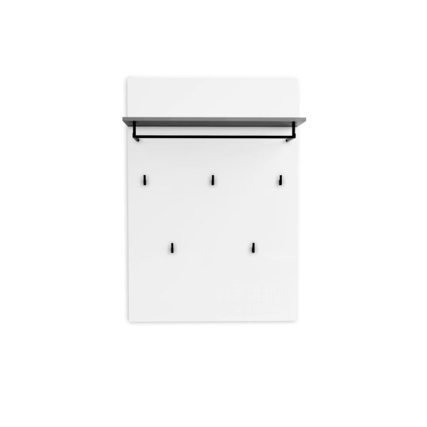 Pannello appendiabiti bianco lucido antracite ATRIUM 80x115x25 - immagine 6