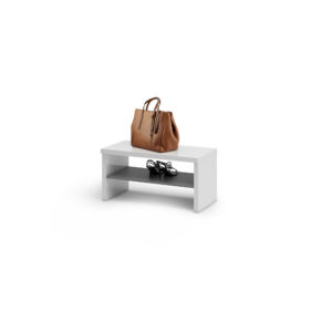 Panca ingresso bianco lucido antracite ATRIUM 80x50x40