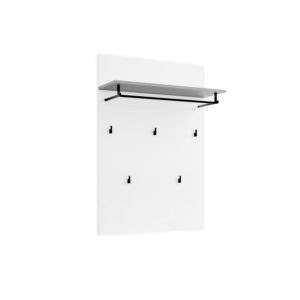 Pannello appendiabiti bianco lucido antracite ATRIUM 80x115x25